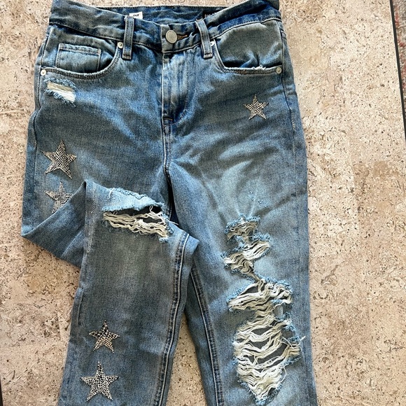 Blank NYC Ludlow Girlfriend Crop with Stars - Picture 1 of 6